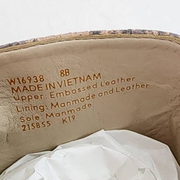 Cole Haan Ryan Mule In Mahogany Rose Leather Python Mules Flats Slide Sandals - Picture 11 of 12